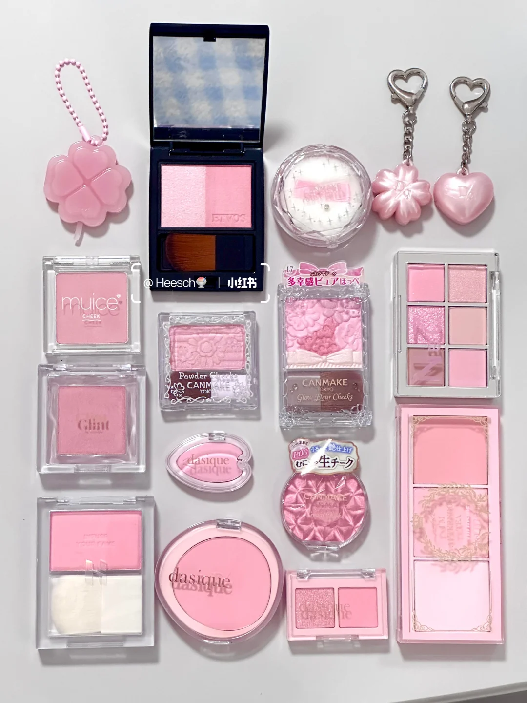 Japanese style fake plain milk cherry powder 🩰 Pure and non removable makeup sharing