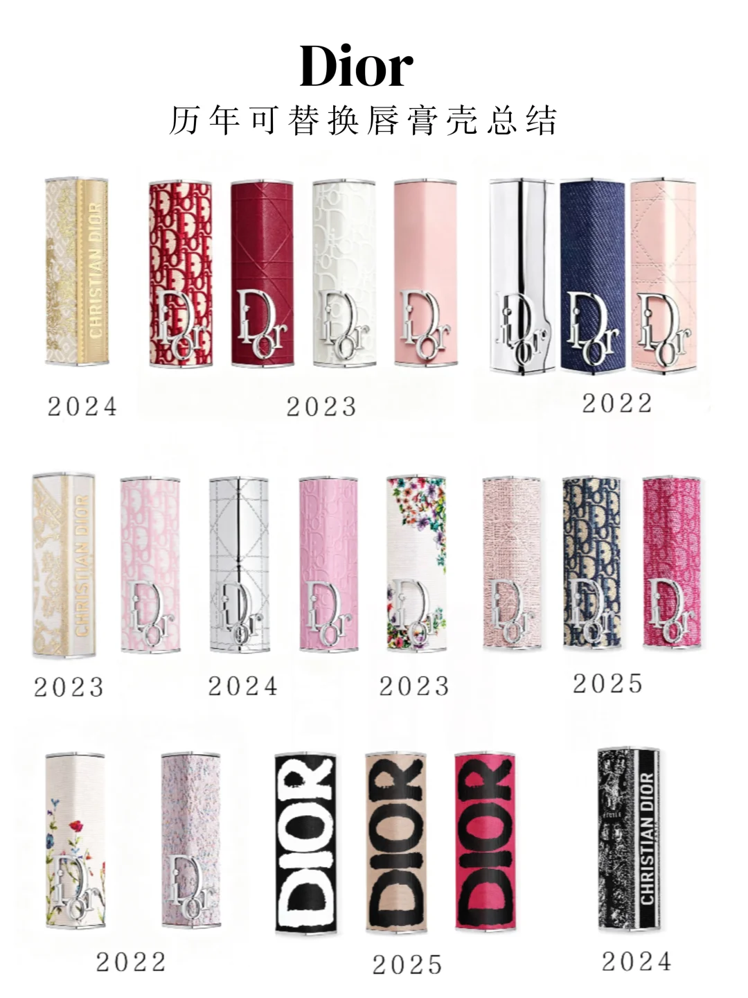 总结｜Dior 2022-2026可替换唇膏壳