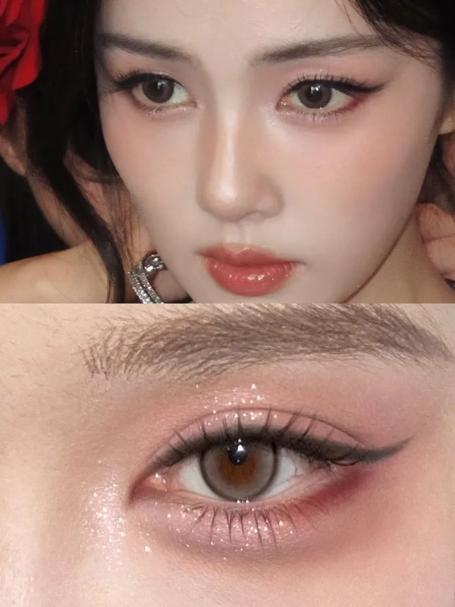 White Deer Broken Sparkling Red Rose Eye Makeup~Mastering the Atmosphere of a Bright and Beautiful Girl