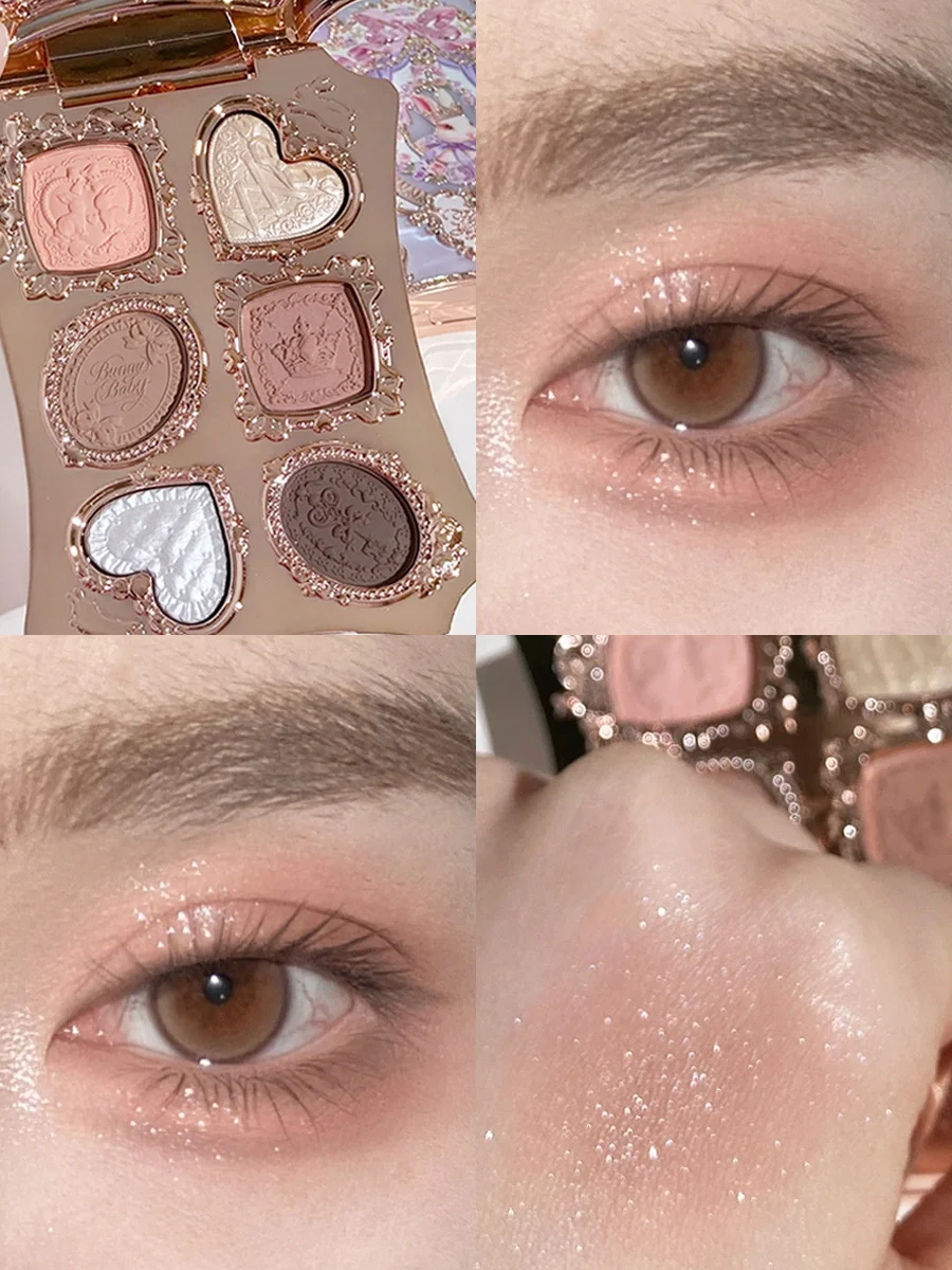 Flower Knows New eye shadow: rabbit: innocent white rabbit~pale rose milk coffee plate