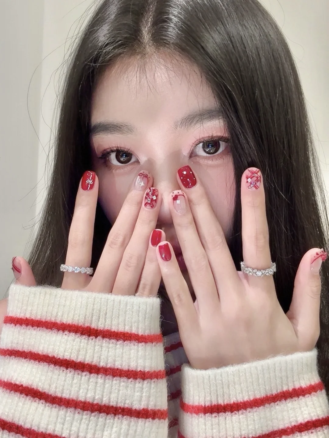 氛围感新年美甲🍒甜妹天花板:two_hearts: