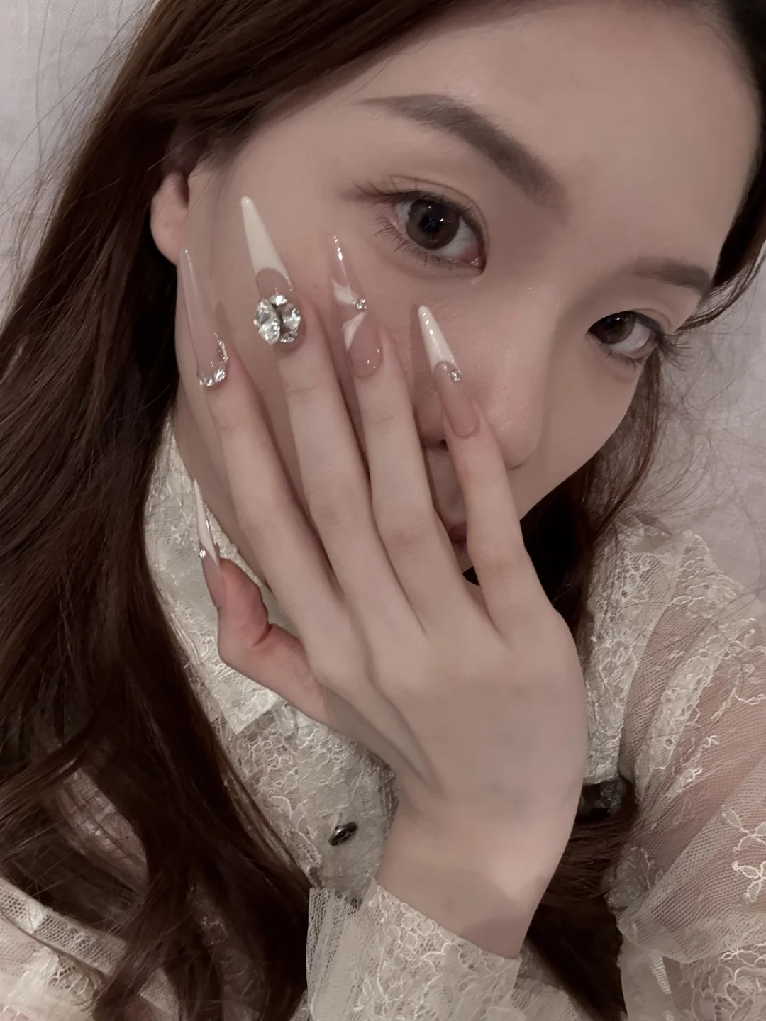 Nail share 🎄｜ Christmas ribbon nail art+plain water eyelashes~