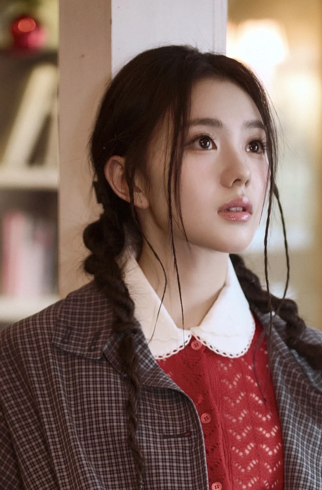 The winter deer makeup I made for Liu Haocun: ribbon: