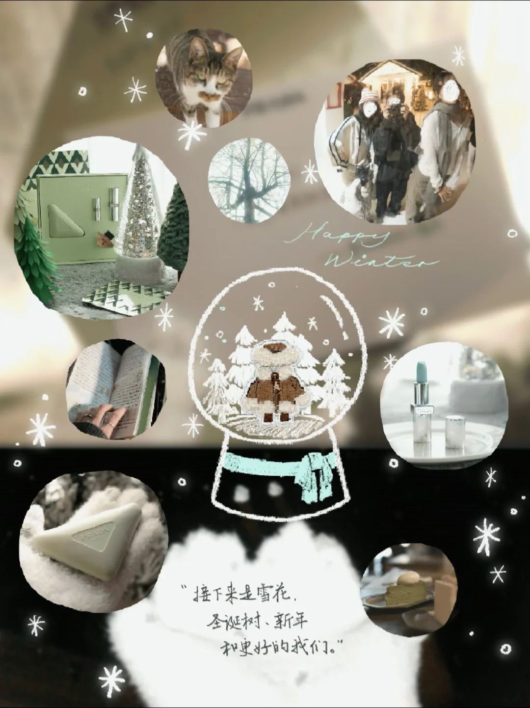 Snowflakes, Christmas, and the flowing warm winter