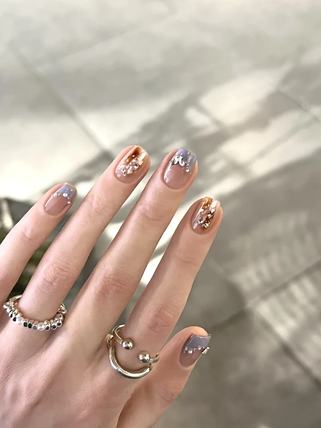 Nail 🫧 Autumn/Winter Pure Desire Dreamy Purple French Nail Art So Gentle 💗