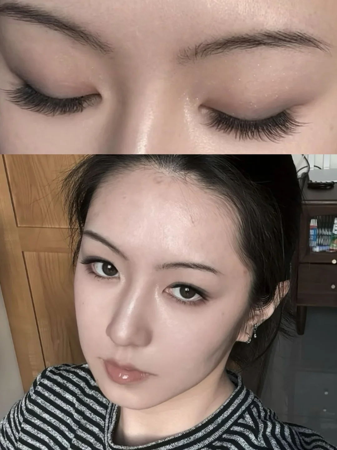 How is "thick and light" eye makeup made up
