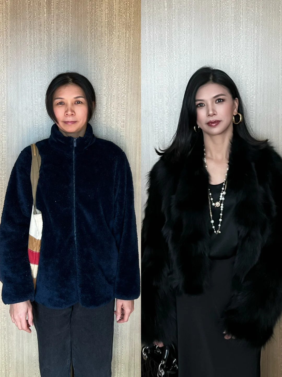 A 50 year old aunt from Guangzhou has been married for 25 years and is applying makeup for the first time