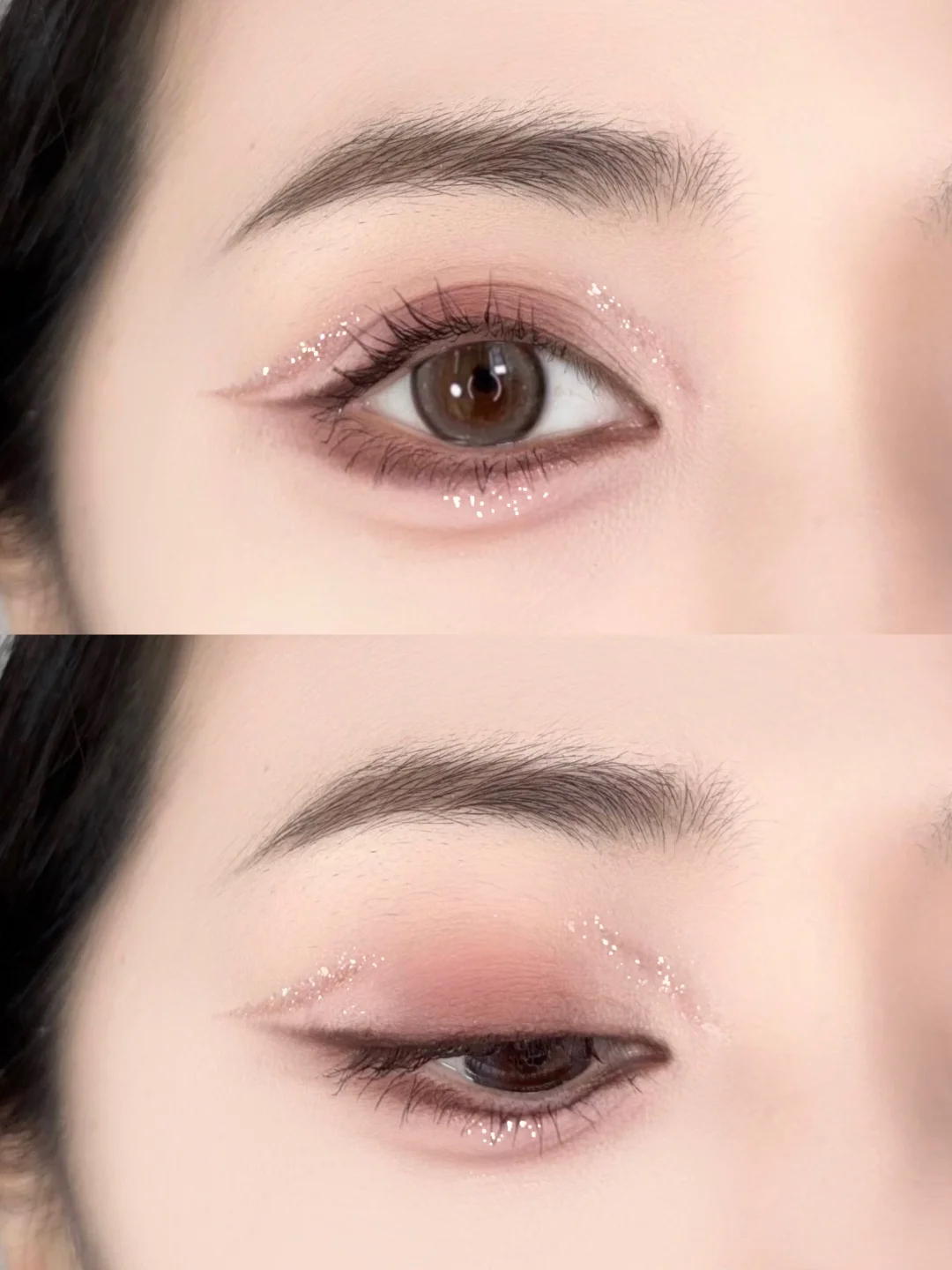 Novice 0 foundation! Smoked Rose Reverse Cut Eye Makeup! With hands, one can do it!