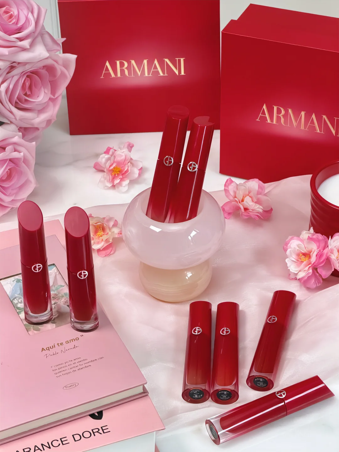 Exquisite Peach Blossom Pink: cherry-blossom: The lips of 26 years will be ruled by Armani!!