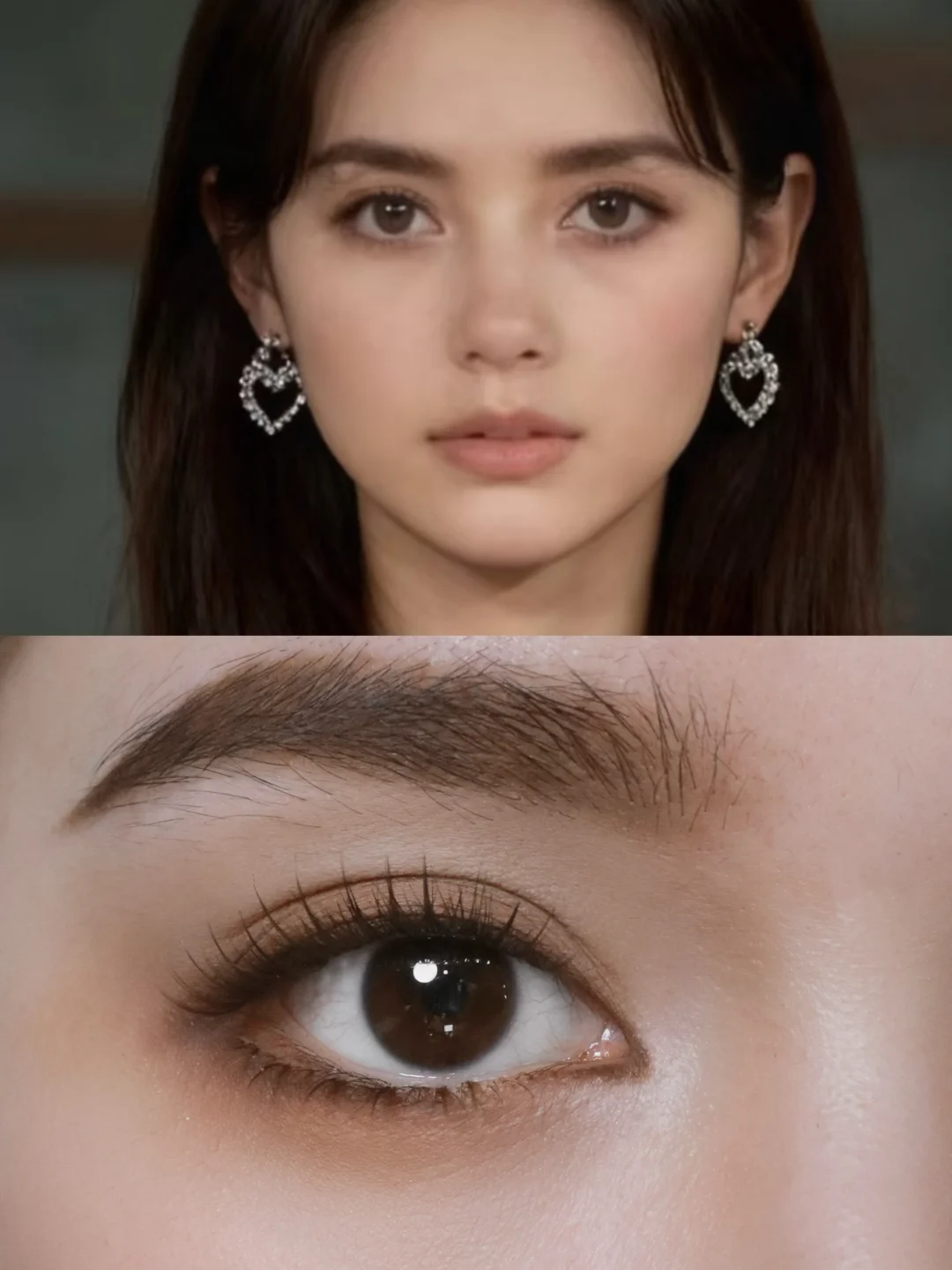 Micro mixed race square round face makeup