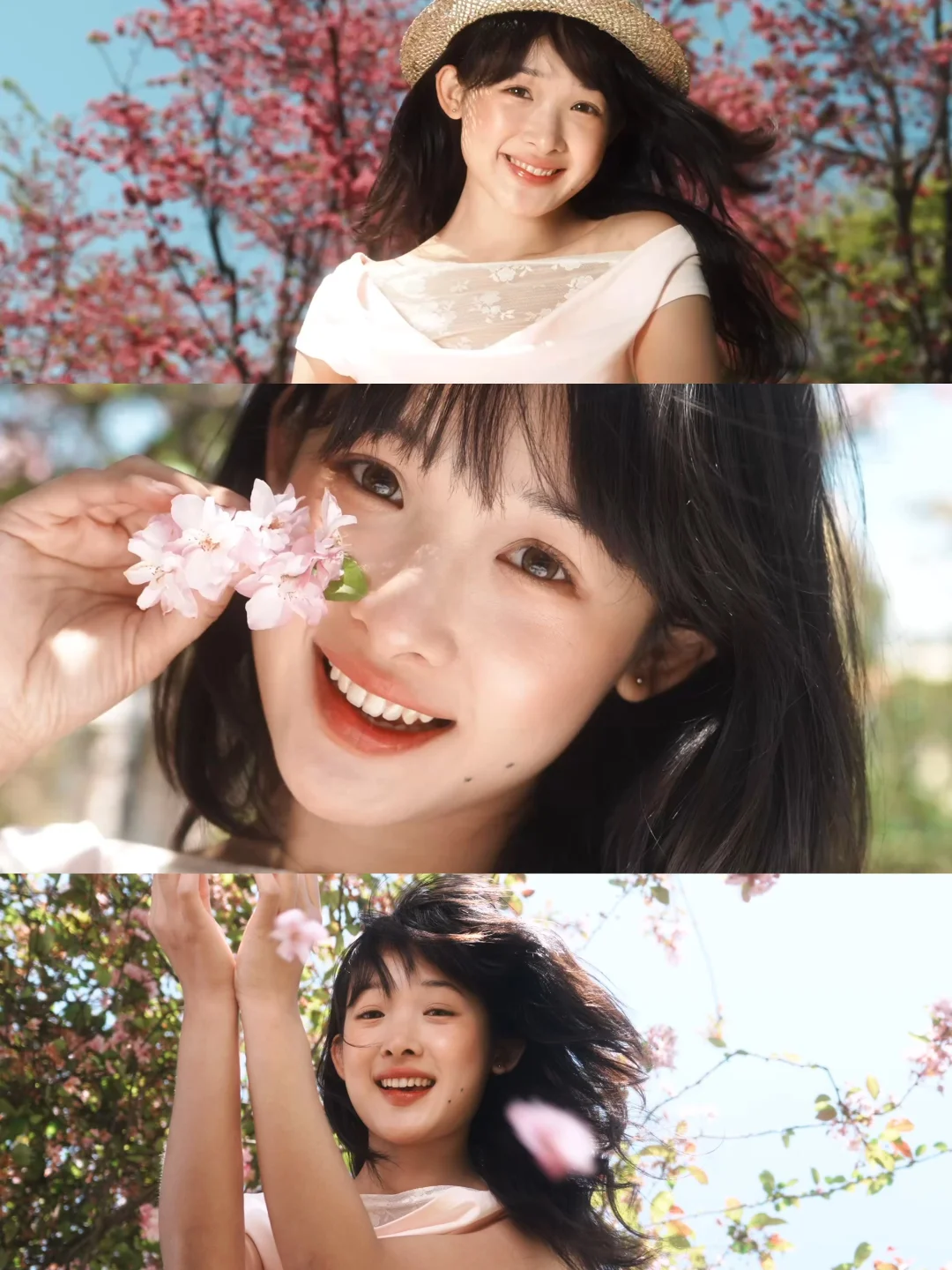 被风吹动的春日在樱花里拍了组相机Live图:cherry_blossom: