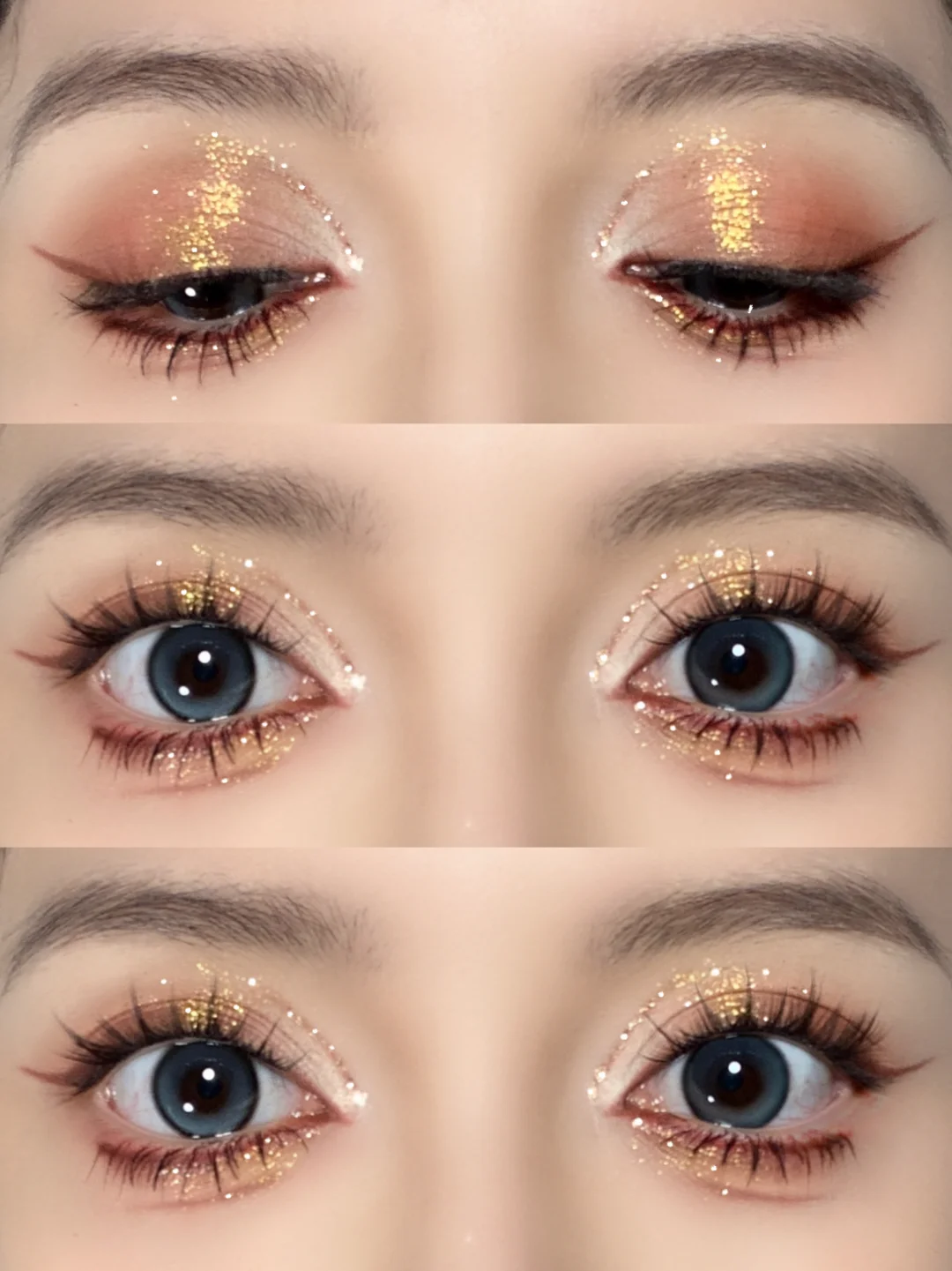 Chinese style fox 🦊 Autumn and winter red brown cut makeup is precious and precious!