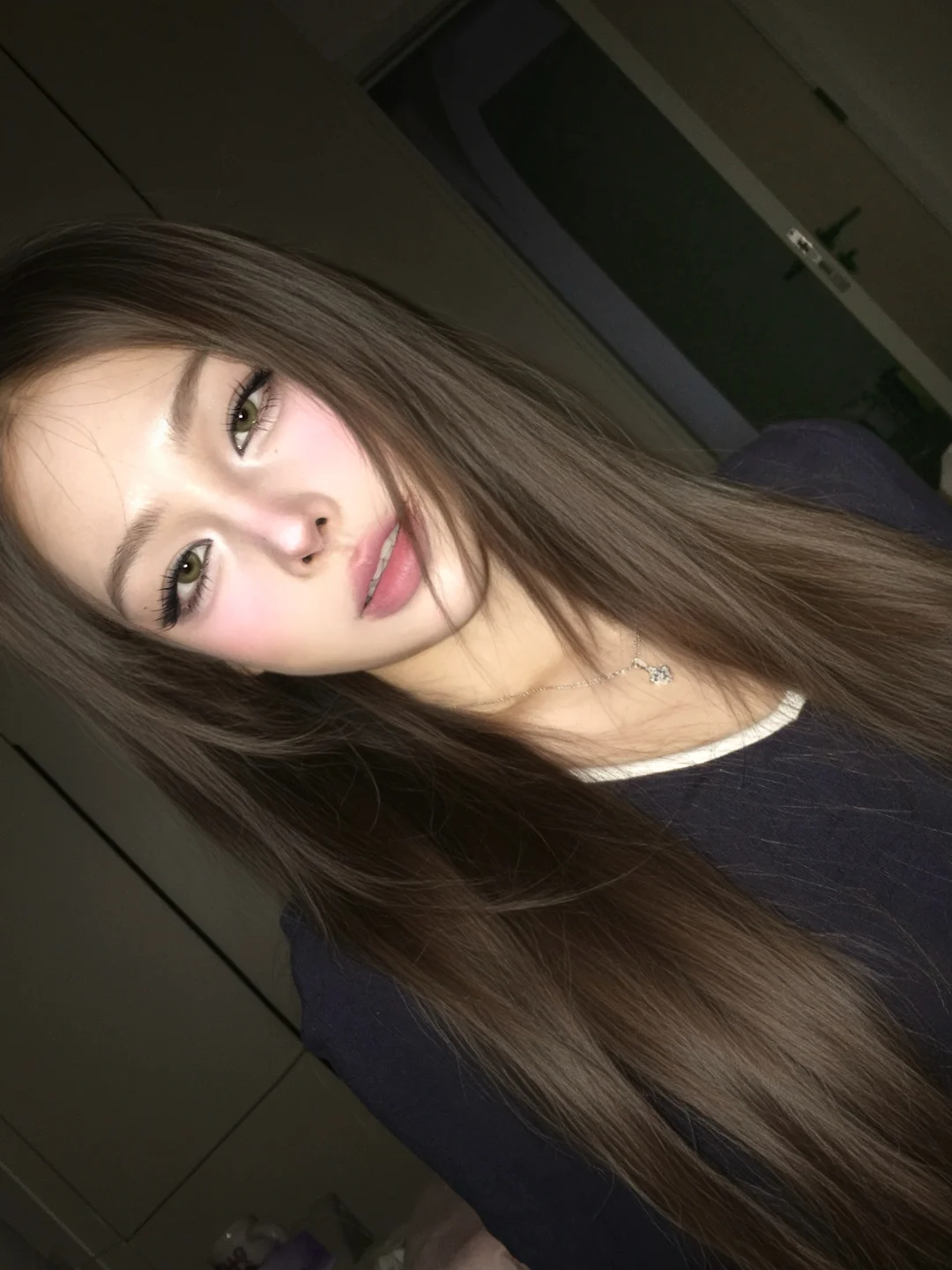 Cold toned ABG Asian makeup light girl completely okay