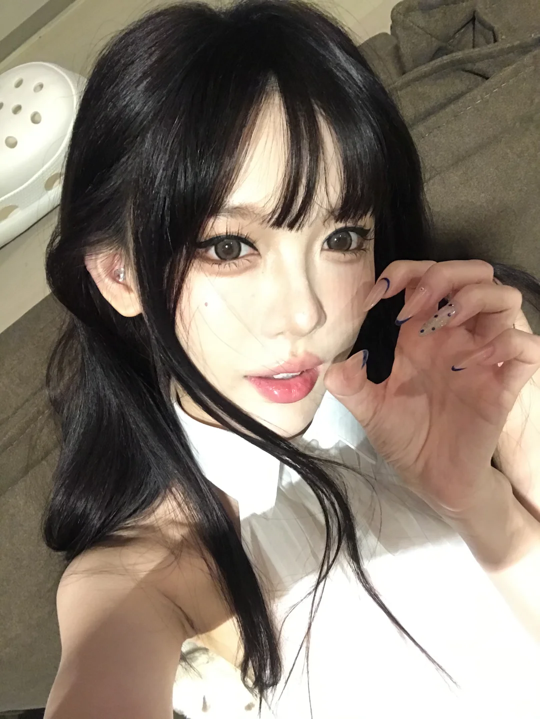 Nails Check🤍🩵 很耐看滴清透淡人美甲