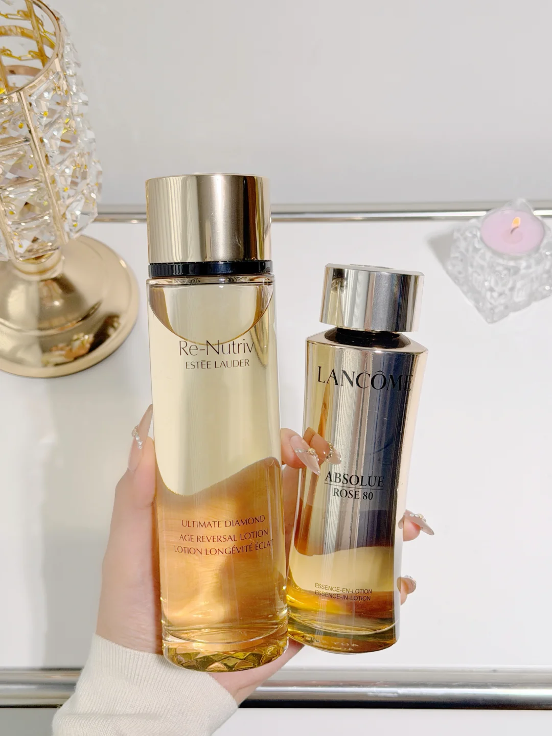 Two bottles of super brand essence water! Swipe left to show you