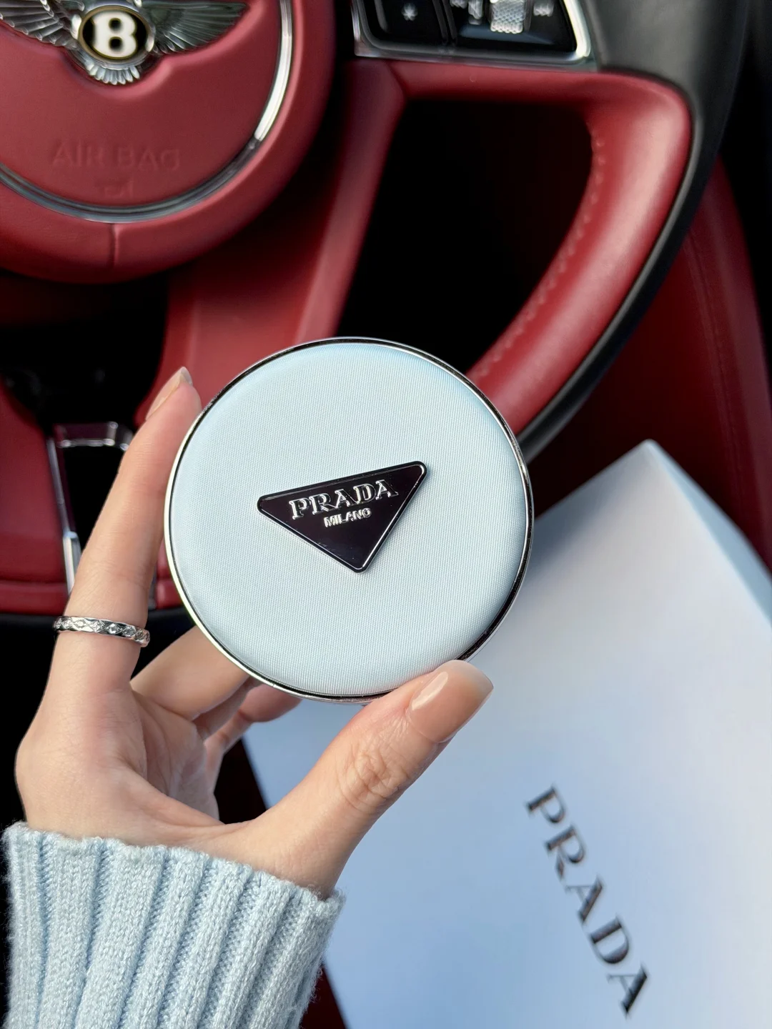 PRADA Air Cushion Blue Limited Edition 🩵 Truly a commuting day dish!!