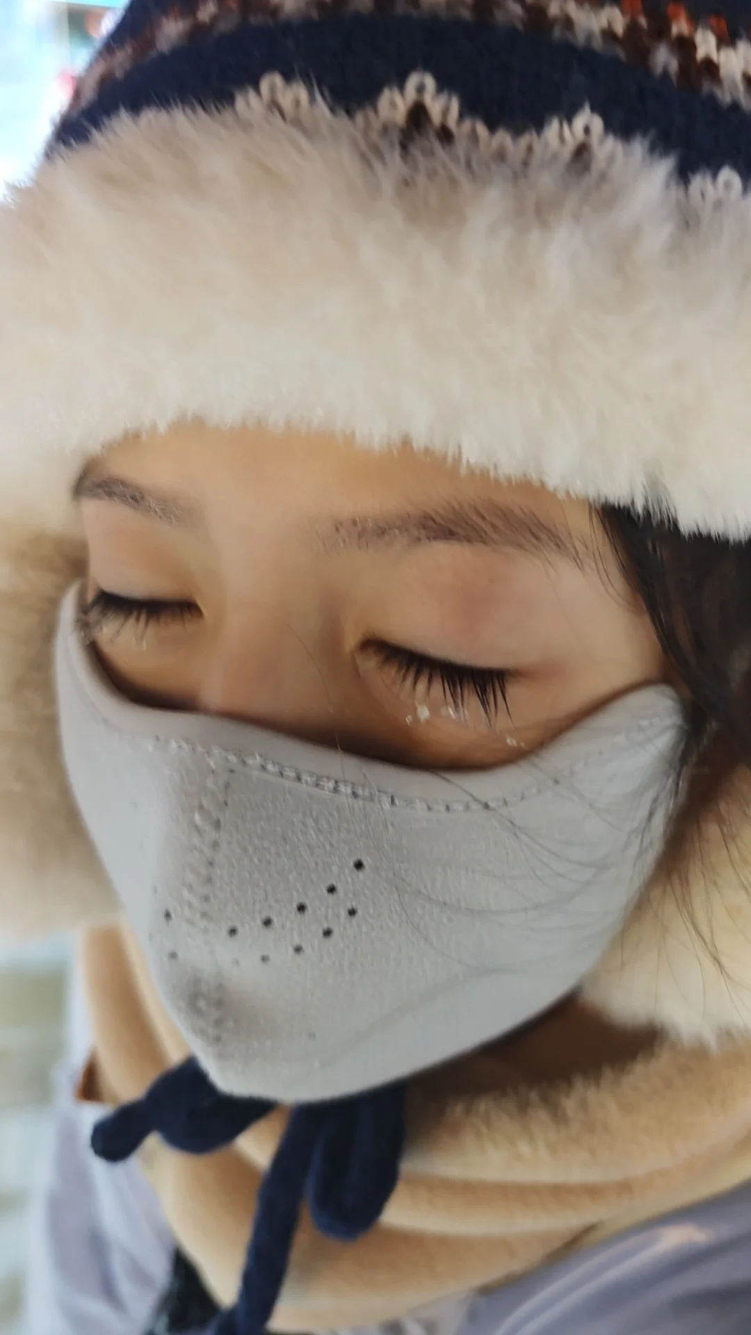 Eyelash studded with diamonds