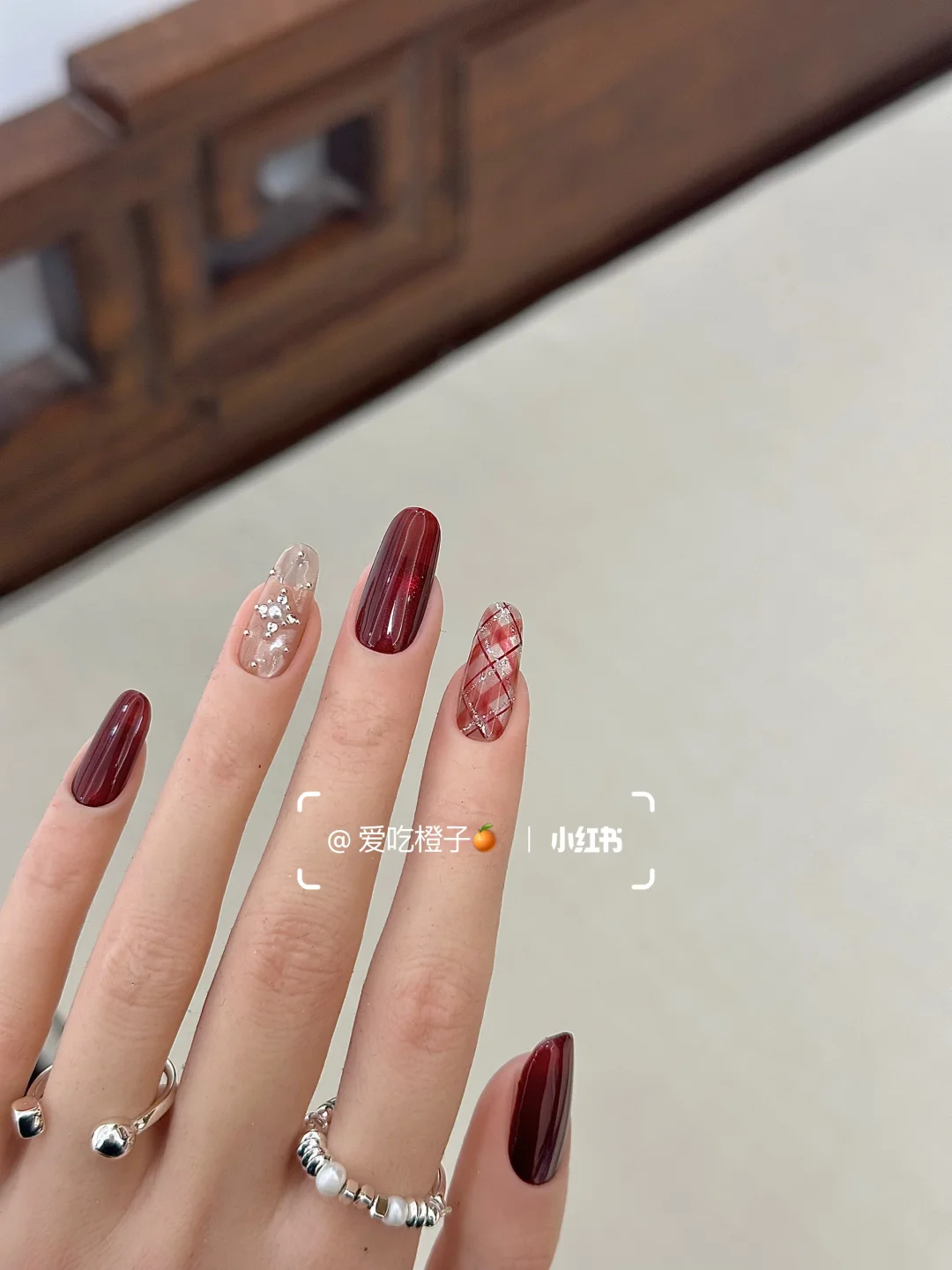 Nail♡♩圣诞新年美甲🎄红色美甲敲显白