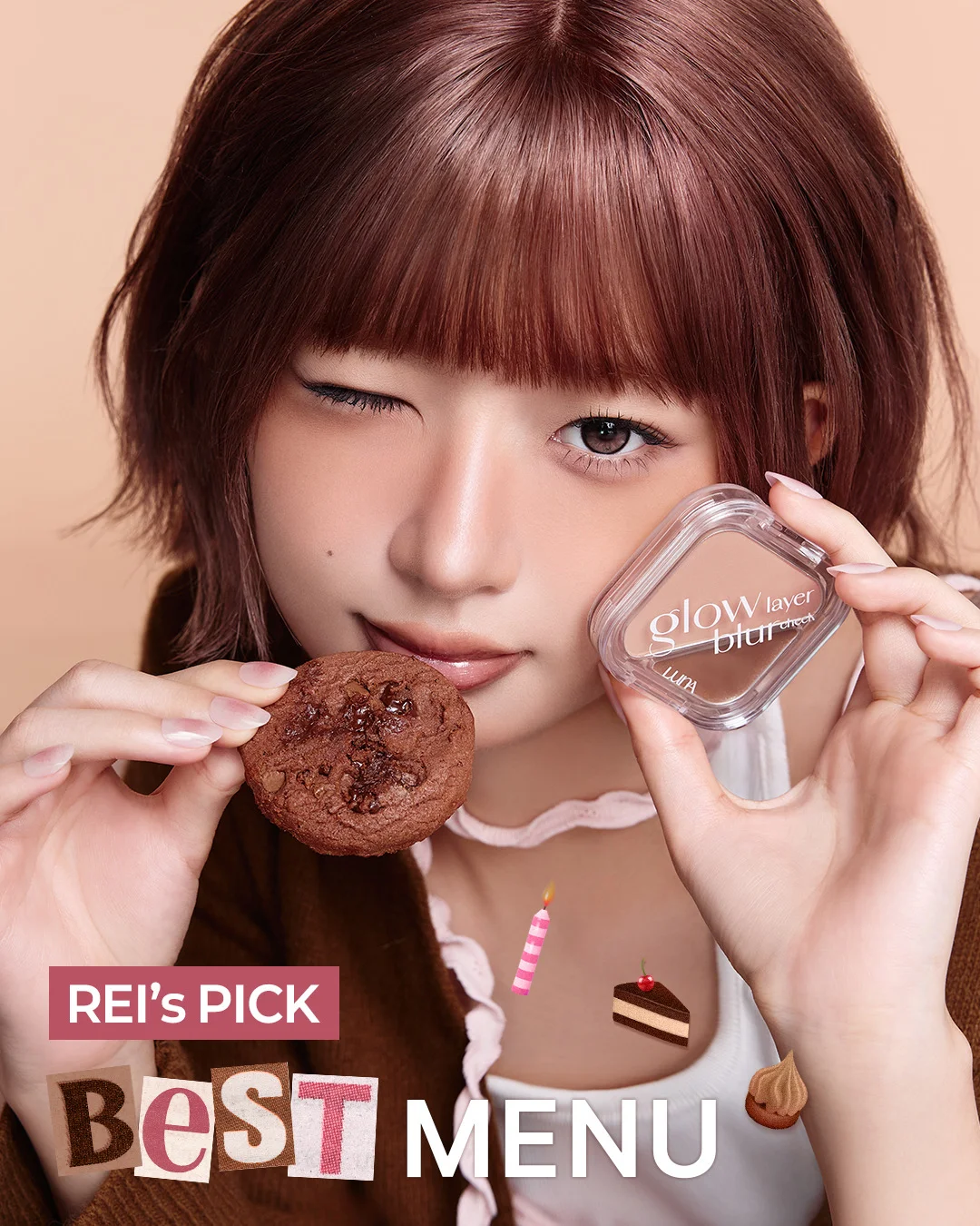 LUNA | | New color number of powder blusher 💗 REI's "Cake Shop" business 🍰