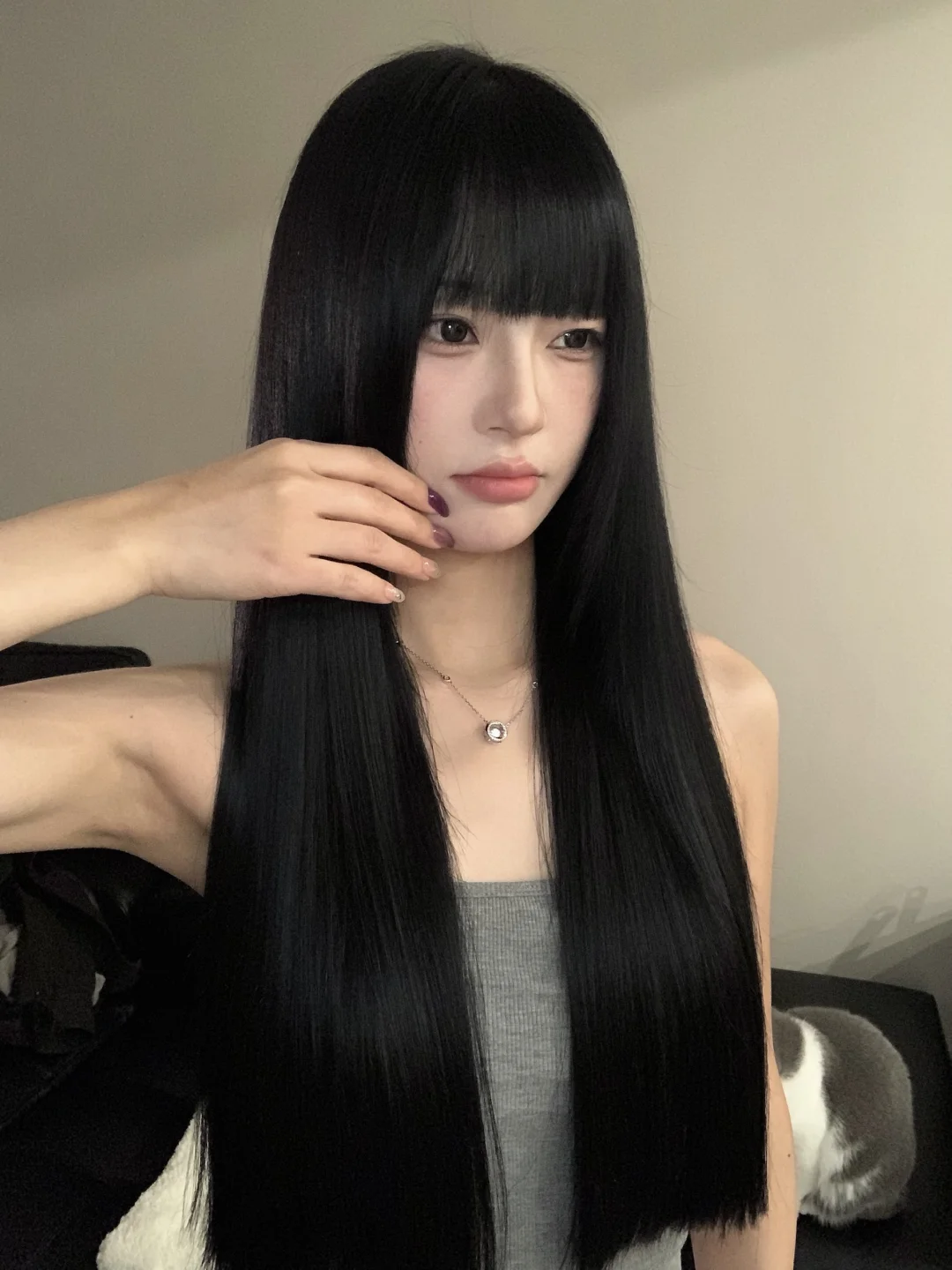 Black Long Straight Live