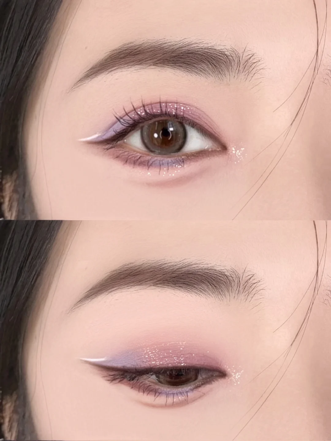 Novice 0 foundation! Pink purple contrasting eye makeup, roar and look! Slash men and women!