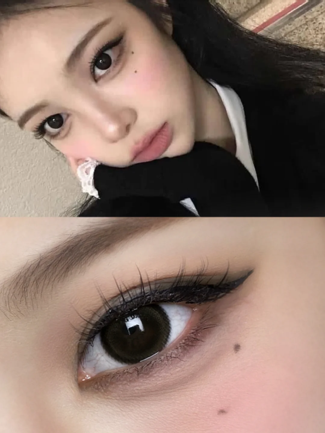Try Korean style powder mist and light smoky makeup for double swollen eyes