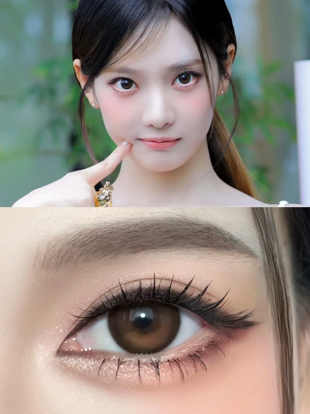 Who hasn't learned Ning Ning's "Three Flower Eye Makeup" yet? It's unbeatable and eye-catching on camera