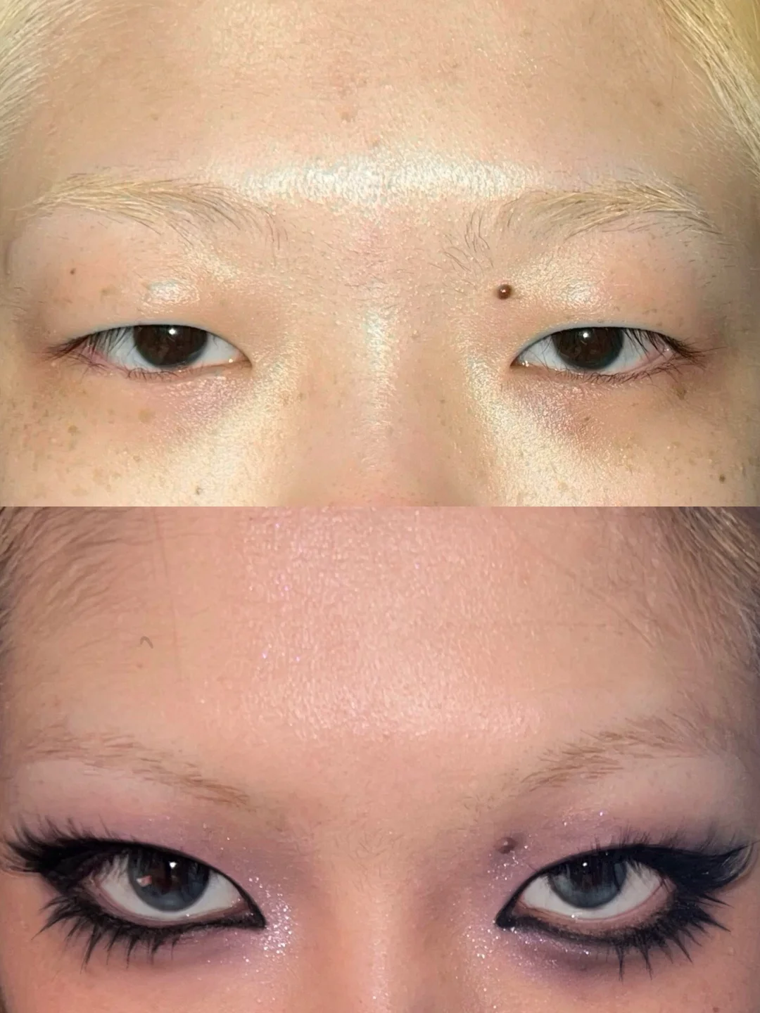 Light and heavy makeup