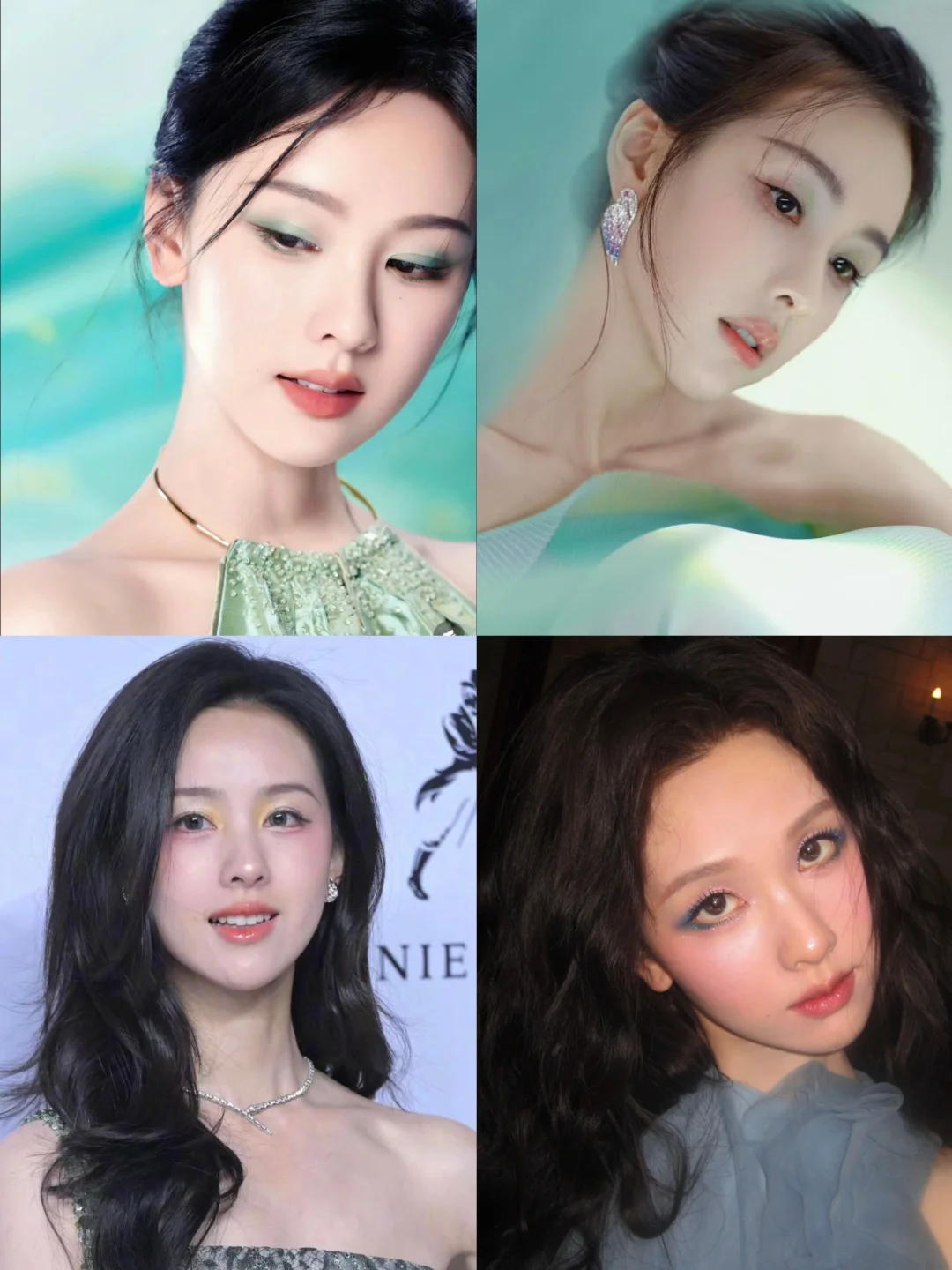 Who put on her colorful eye makeup ..