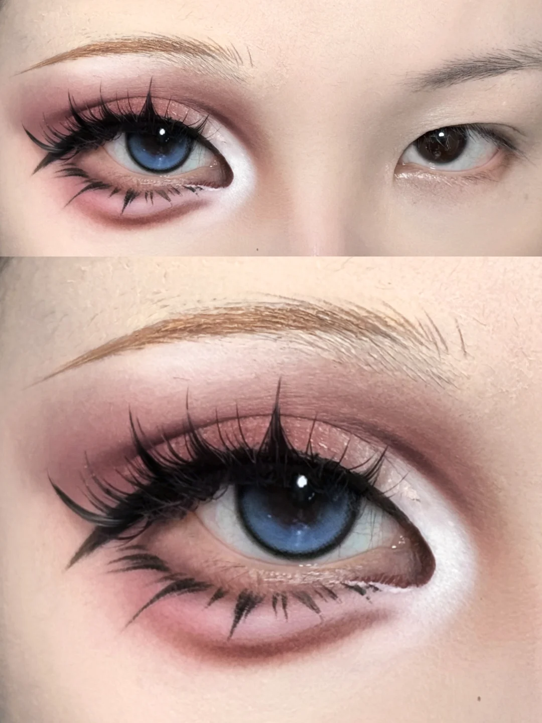 Versatile cosplay with cold and cute face, cute girl eye makeup!