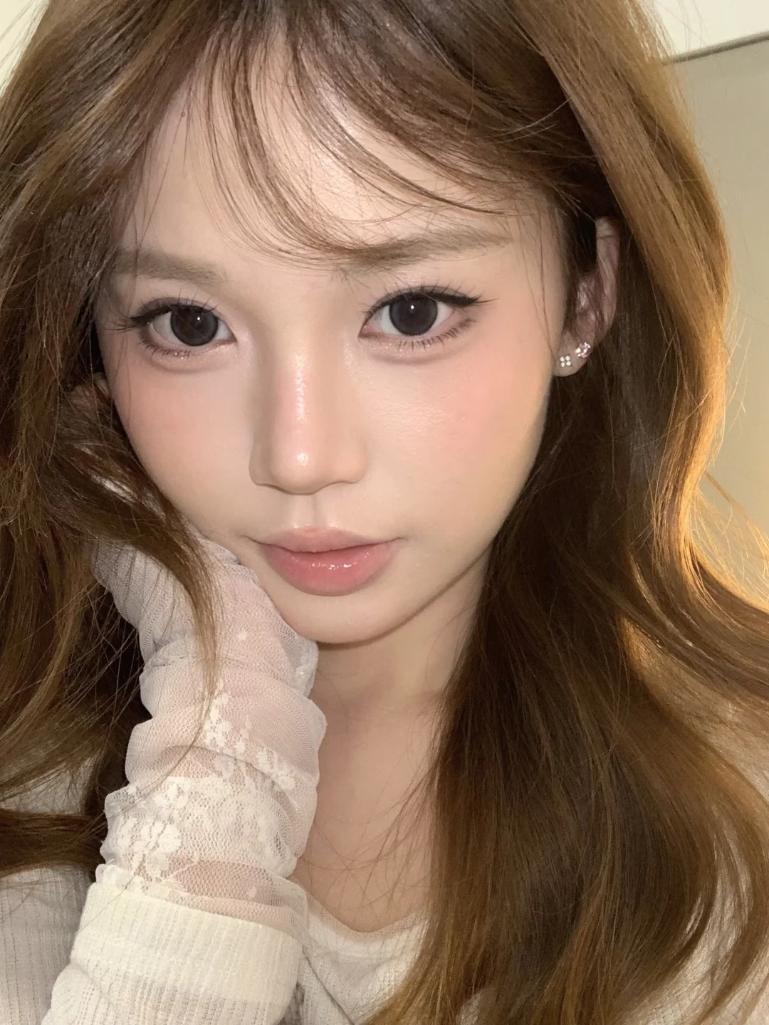I applied a clear daily beauty makeup 💭 ₊˚ 🐰 ₊⁺