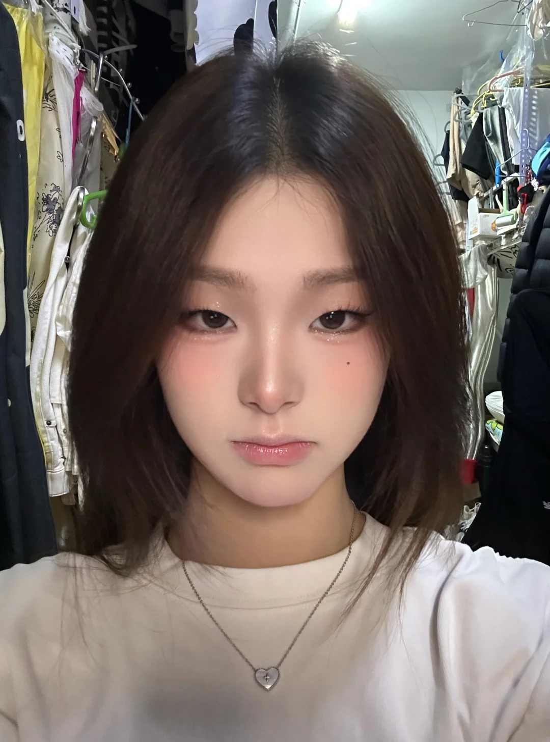 After learning makeup with single eyelids!