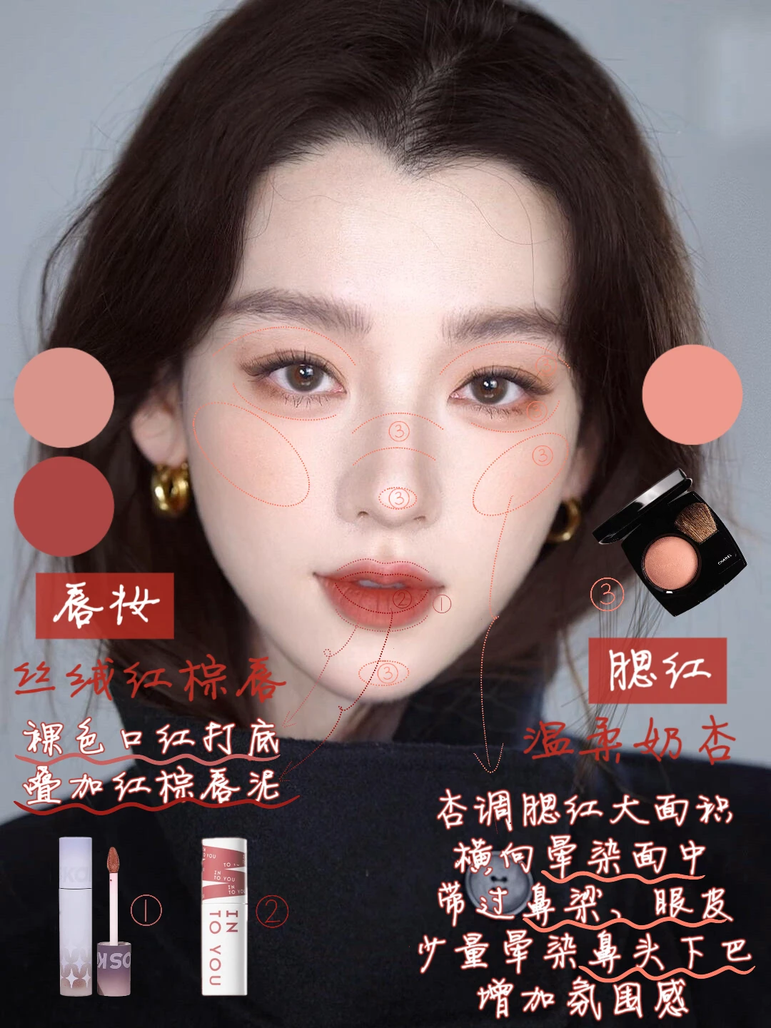 Makeup Analysis | Cool Ebony Red Brown Makeup Teaching: Sparkles: Oriental Harbor Style Beauty