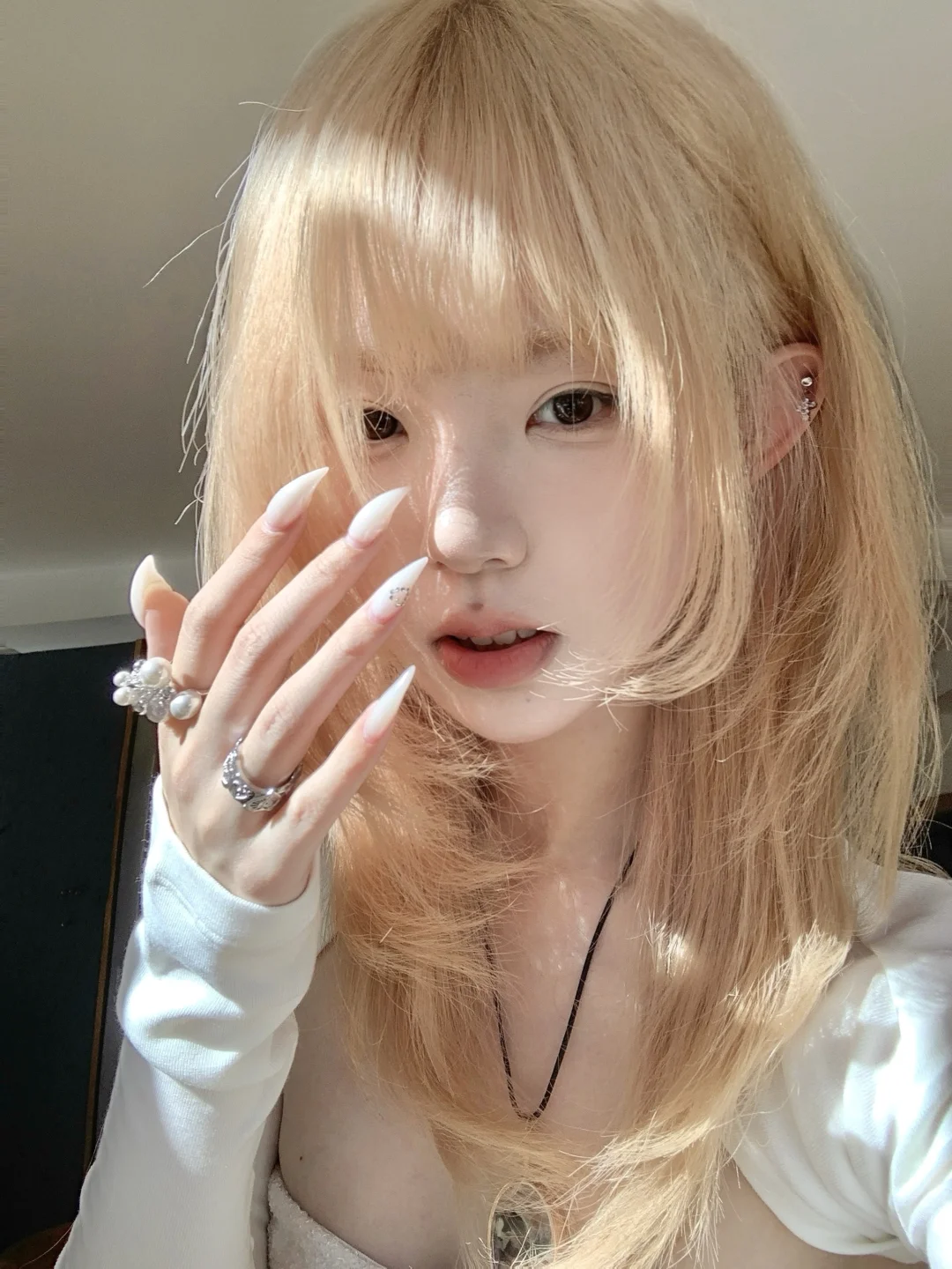 ﾟ⋆ Share my new nail  ࣪ ⭒