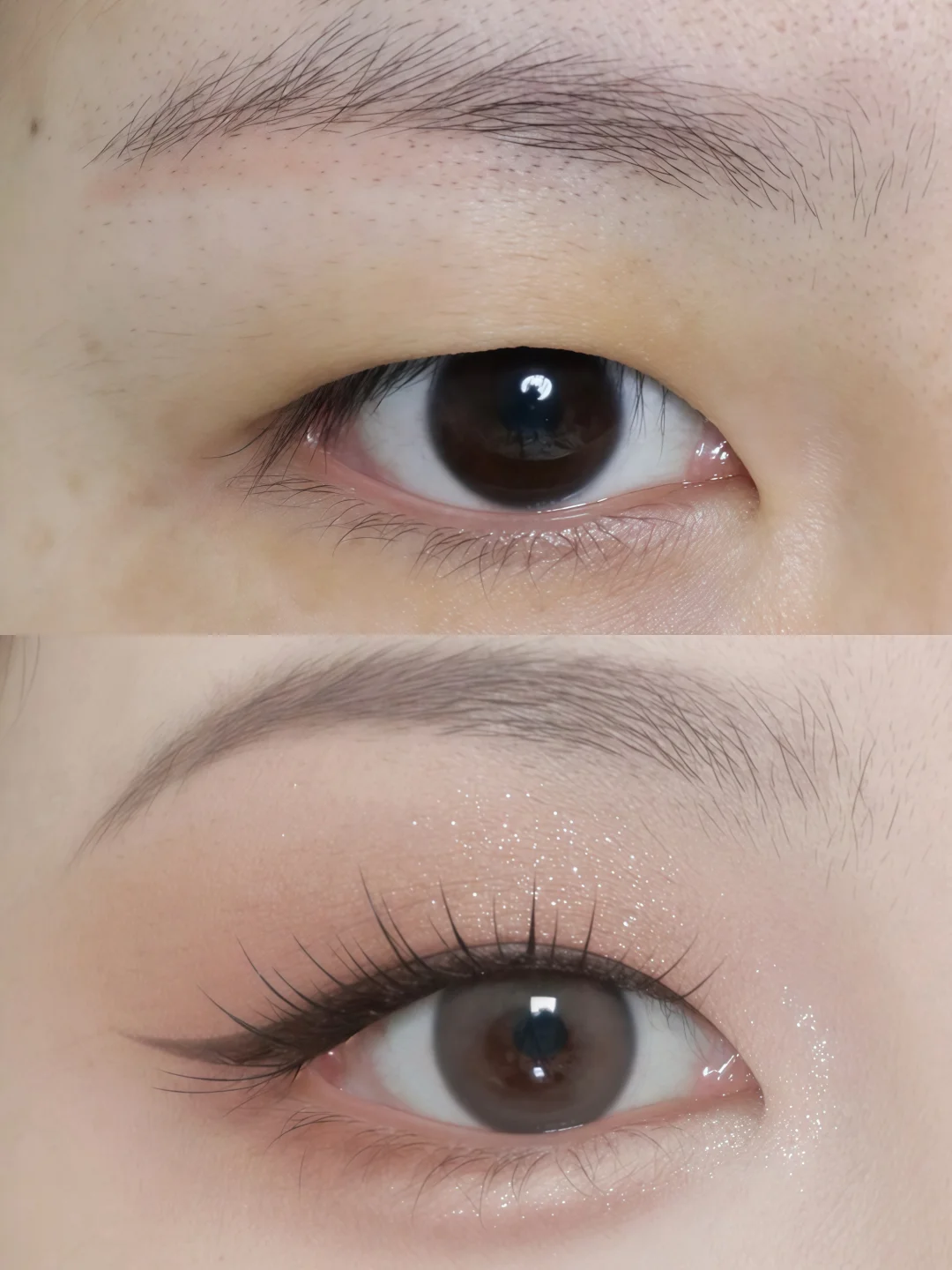 When applying daily swelling reducing eye makeup with a single eyelid on the ground 🍪