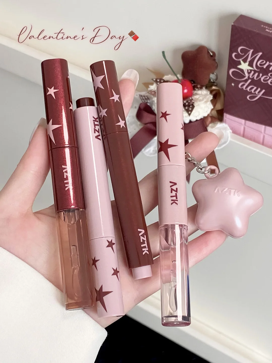 “情人节的粉棕pocky棒:love_letter:”:sparkles:限定色心动爆炸！